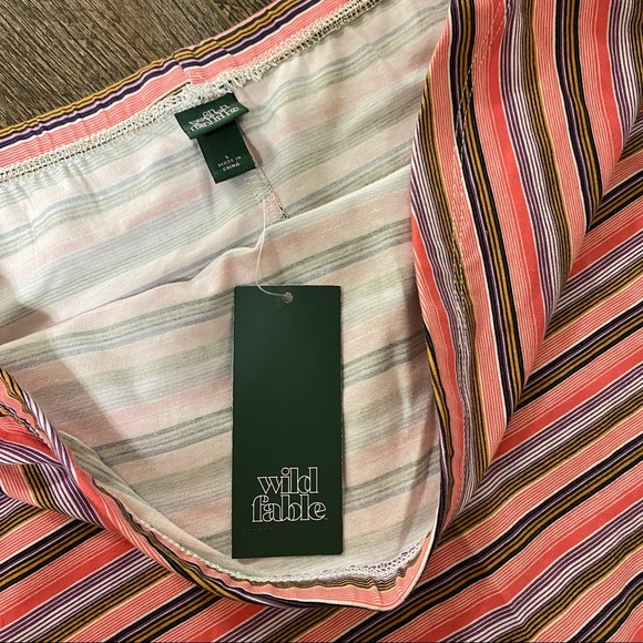 Wild Fable Striped Strapless Mini Dress Size Large New With Tags Bodycon - Picture 3 of 7